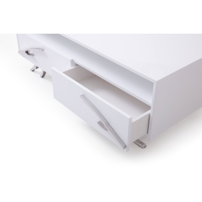 Modrest Legend Modern White Coffee Table White Coffee Table 74263 VGVCCT8111-WHT