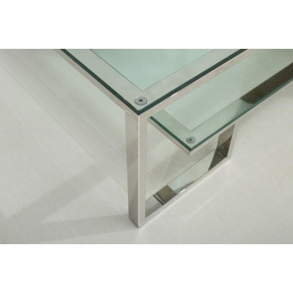 Modrest Topaz Modern Glass Coffee Table Clear Glass Coffee Table 16963 VGVCCT888VG