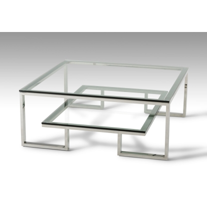 Modrest Topaz Modern Glass Coffee Table Clear Glass Coffee Table 16963 VGVCCT888VG