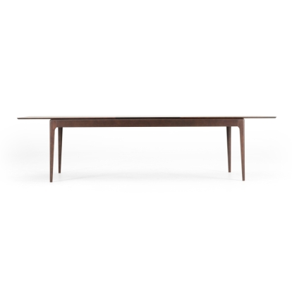 Modrest Dallas Mid-Century Modern Brown Oak Extendable Dining Table Brown Dining Table 81229 VGME-121256-DT