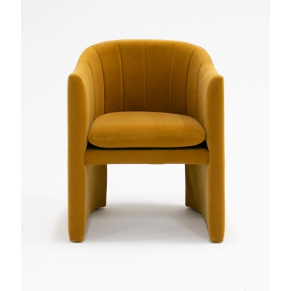 Modrest Danube Modern Burnt Orange Fabric Dining Chair Orange Dining Chair 80592 VGEUMC-9704CH-A-ORG