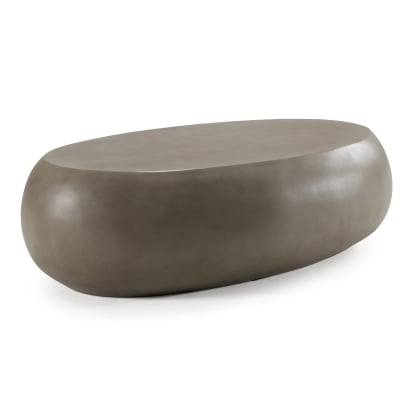LA Furniture Denny Modern Grey Concrete Large Oval Coffee Table VGGR-675486-GRY Contemporary Style by Vig Furnitrue Number 85686 Catch Home Goods