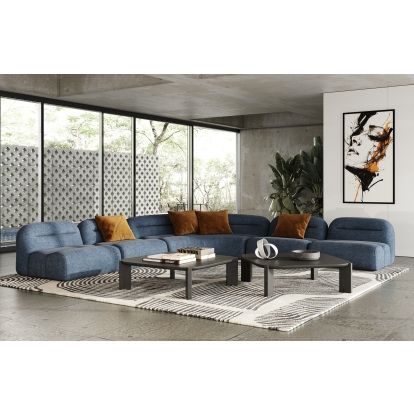 Divani Casa Forman Modern Blue Fabric Modular Sectional Sofa 83537|83538|81636 VGOD-ZW-23029-MOD-BLU