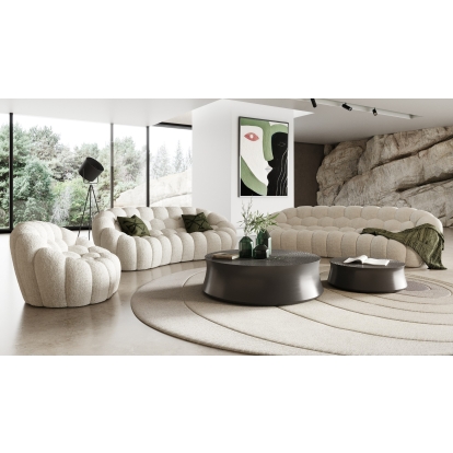 LA Furniture Yolonda Modern Curved Off-White Fabric Sofa Set VGEV2126C-SET-C-00 Contemporary Style by Vig Furnitrue Number 80463 Catch Home Goods