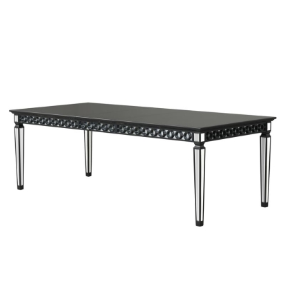 ACME Varian II Mirrored & Black Dining Table Model DN00590