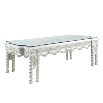 ACME Vanaheim Antique White Dining Table Model DN00678