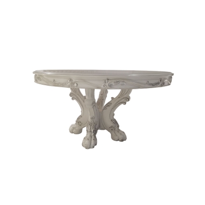 ACME Dresden Bone White Round Dining Table Model DN01700