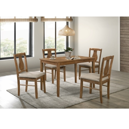 ACME Kayee Weathered Oak 5 Piece Pack Dining Set Model DN01804
