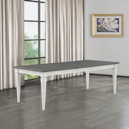 ACME Katia Gray & Weathered White Dining Table Model DN02273