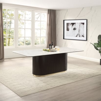 Acme Clayten Dining Table with Marble Top Model DN06160
