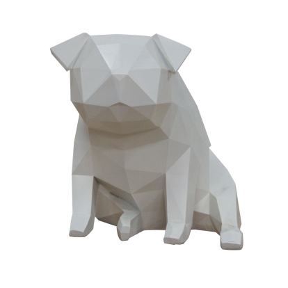 Modrest Dog Geometric White Sculpture White Sculpture 78017 VGTHDS0069-7