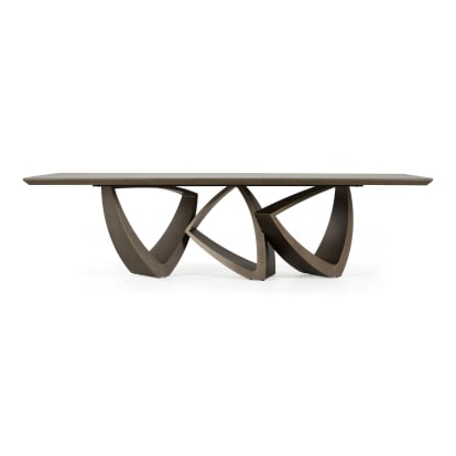 LA Furniture Dollemore Modern Faux Travertine Ceramic + Antique Brass Dining Table VGVC-T25988 Contemporary Style by Vig Furnitrue Number 85809 Catch Home Goods