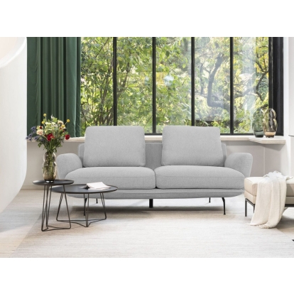 Divani Casa Dolly Modern Light Grey Fabric Sofa Grey Sofa 78582 VGKNK8558-LGRY-S