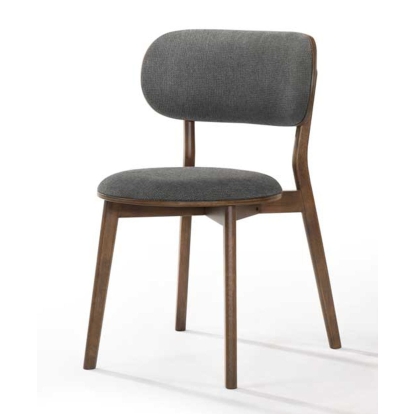 LA Furniture Donald Modern Dark Grey & Walnut Dining Chair (Set of 2) VGMAMI-966-X Contemporary Style by Vig Furnitrue Number 77938Z Catch Home Goods