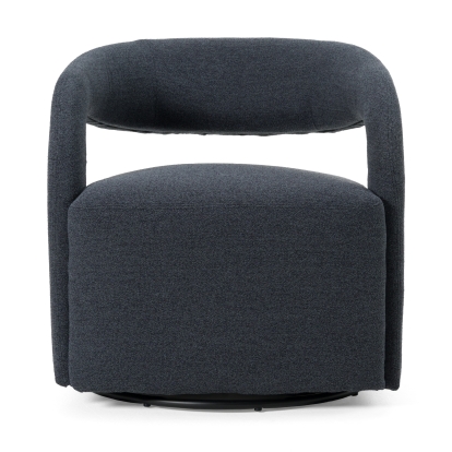 Modrest Dowsett Modern Charcoal Fabric Swivel Accent Chair Accent Chair 82494 VGRH-RHT-638-BLK