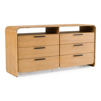 LA Furniture Dresden Modern Natural Acacia Dresser VGWD-BH-VF-DS-NAT Contemporary Style by Vig Furnitrue Number 83454 Catch Home Goods