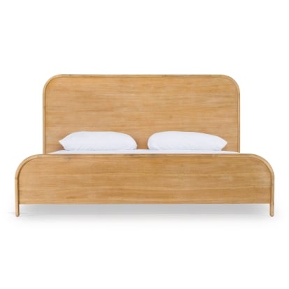 LA Furniture Eastern King Dresden Modern Natural Acacia Bed VGWD-BH-VF-QB-KB-NAT-EK Contemporary Style by Vig Furnitrue Number 83458 Catch Home Goods