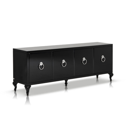Bellagio Transitional Black Crocodile Lacquer Buffet Black Buffet 14953A VGUNRC107-240
