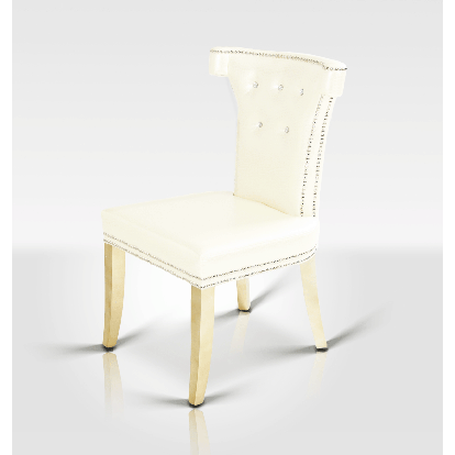 A&X Beatrice White Leather Dining Chair Dining Chair 14363 VGUNAC043