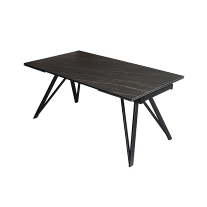 Modrest Bobby Modern Black Ceramic Extendable Dining Table Black Dining Table 79936 VGYF-DT8936-BLK-DT