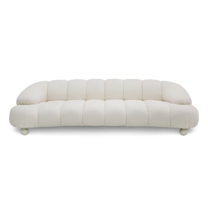 LA Furniture Duran Contemporary White Fabric 4-Seater Sofa VGOD-ZW-23002A-SOFA-WHT Contemporary Style by Vig Furnitrue Number 81047 Catch Home Goods