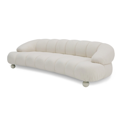 Divani Casa Duran Contemporary White Fabric 4-Seater Sofa White Sofa 81047 VGOD-ZW-23002A-SOFA-WHT