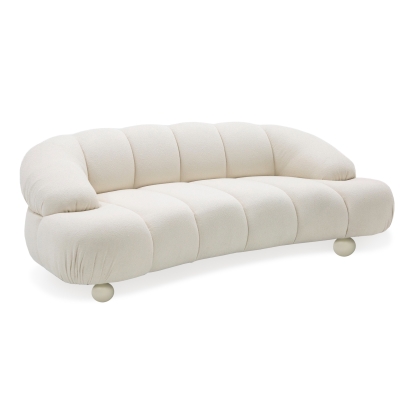 Divani Casa Duran Contemporary White Fabric Loveseat Sofa White Loveseat 81048 VGOD-ZW-23002A-LOVE-WHT