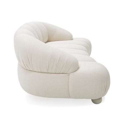 Divani Casa Duran Contemporary White Fabric Loveseat Sofa White Loveseat 81048 VGOD-ZW-23002A-LOVE-WHT