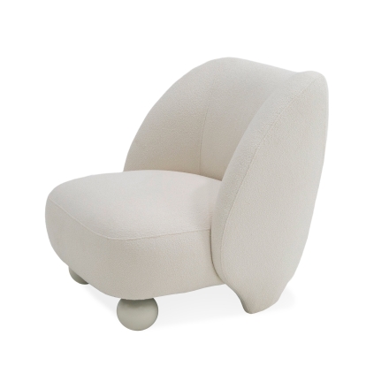 Divani Casa Duran Contemporary White Fabric Accent Chair White Accent Chair 81049 VGOD-ZW-23056-WHT