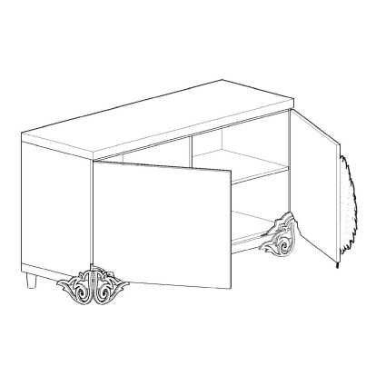 Emma White Lacquer Modern Buffet White Buffet 12155 VGDVLS510A