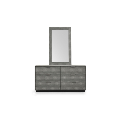 Modrest Dynasty Modern Shagreen Dresser Grey Dresser 79094 VGVCJ2108-D-GRY-DRS