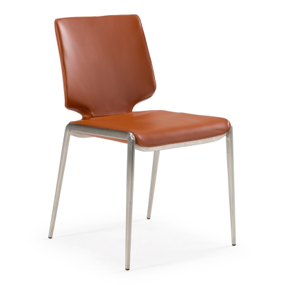 LA Furniture Eileen Modern Cognac Eco-Leather Dining Chair (Set of 2) VGHR3637-COGNAC-DC Contemporary Style by Vig Furnitrue Number 79584Z Catch Home Goods