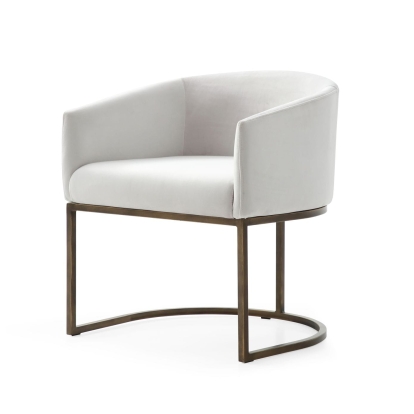 Modrest Elisa Modern Off White & Brass Dining Chair Off-White Dining Chair 78645 VGVCB8369-OFFWHT-DC