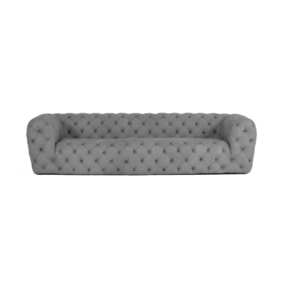 Lamod Italia Ellington Italian Grey Nubuck Leather 3-Seater Sofa Grey Sofa 79144|83140 VGCCRIALTO-GRY-3-S