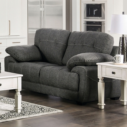 Furniture Of America Canby Transitional Dark Gray Loveseat Model EM6722DG-LV