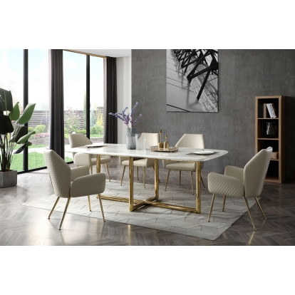 Modrest Empress Modern Dining Chair Beige Dining Chair 76863 VGVCB1908