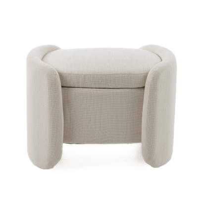 Modrest Erin Modern Cream Fabric Storage Ottoman Cream Ottoman 82491 VGRH-RHT-721-CRM