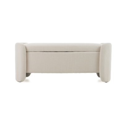 Modrest Erin Modern Cream Fabric Storage Ottoman Bench Cream Ottoman 82492 VGRH-RHT-722-CRM