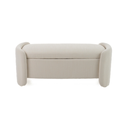 Modrest Erin Modern Cream Fabric Storage Ottoman Bench Cream Ottoman 82492 VGRH-RHT-722-CRM