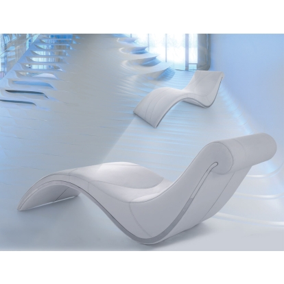 Essen Modern White Leather Leisure Lounge Chaise