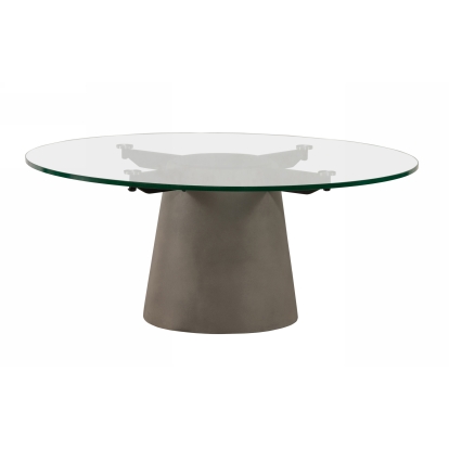 Nova Domus Essex Contemporary Concrete, Metal and Glass Coffee Table Grey Coffee Table 76687 VGLBVIG-CF90