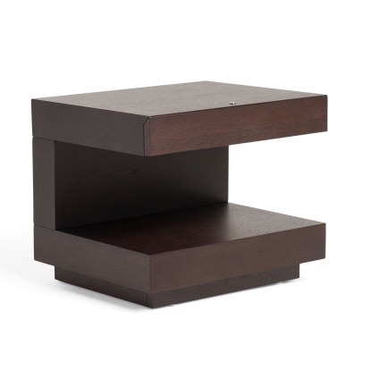 Modrest Esso Modern Brown Oak Nightstand Brown Nightstand 14888 VGWCC521B-OAK