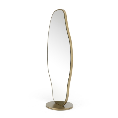 Modrest Esteem Modern Antique Brass Freestanding Mirror Brass Mirror 83079 VGFA-SA549