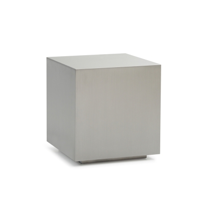 Modrest Anvil Modern Brushed Stainless Steel End Table Grey End Table 73434 VGVCET8368