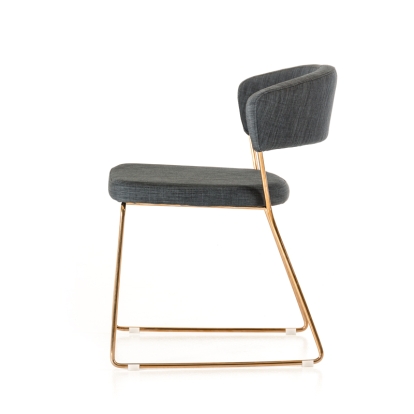 Ashland Modern Grey & Rosegold Dining Chair (Set of 2) Grey Dining Chair 71290Z VGEUMC-8349CH-G-GRY