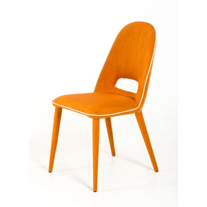 Eugene Modern Orange Fabric Dining Chair (Set of 2) Orange Dining Chair 16767Z VGEUMC-8161CH