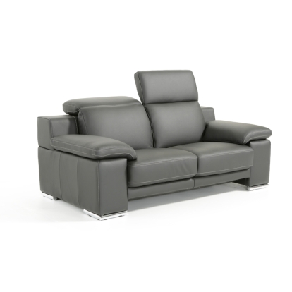 Lamod Italia Evergreen Modern Black Italian Leather Sofa Set Black Sofa Set 71347|73174|75331|77199 VGNTEVERGREEN-BLK