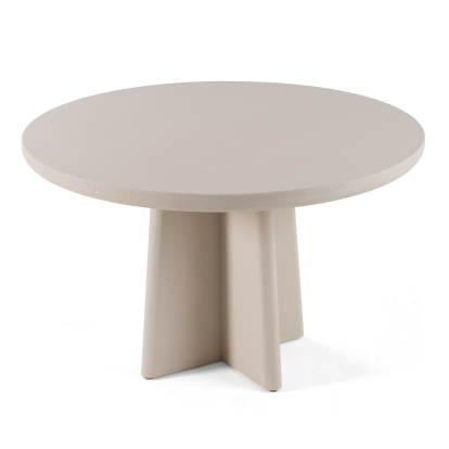 Modrest Evermore Modern Grey Faux Cement Round Dining Table Grey Dining Table 81788 VGGM-DT1752A