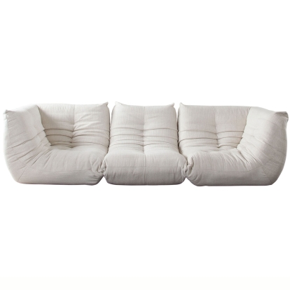 Diamond Sofa EZRA2SC1ACCM Ezra 3 Piece Modular Sofa Cream Fabric