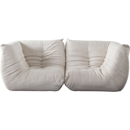 Diamond Sofa EZRA2SCCM Ezra 2 Piece Modular Sofa Cream Fabric